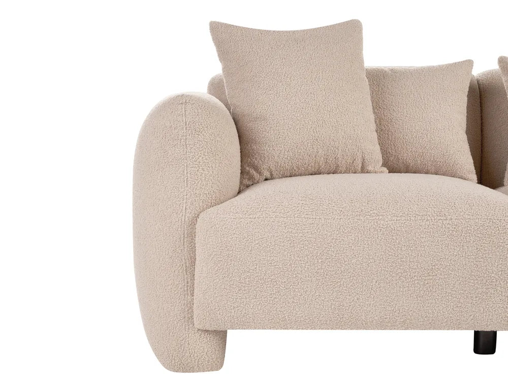 Sofa 3 Seater Boucle Beige Aishe