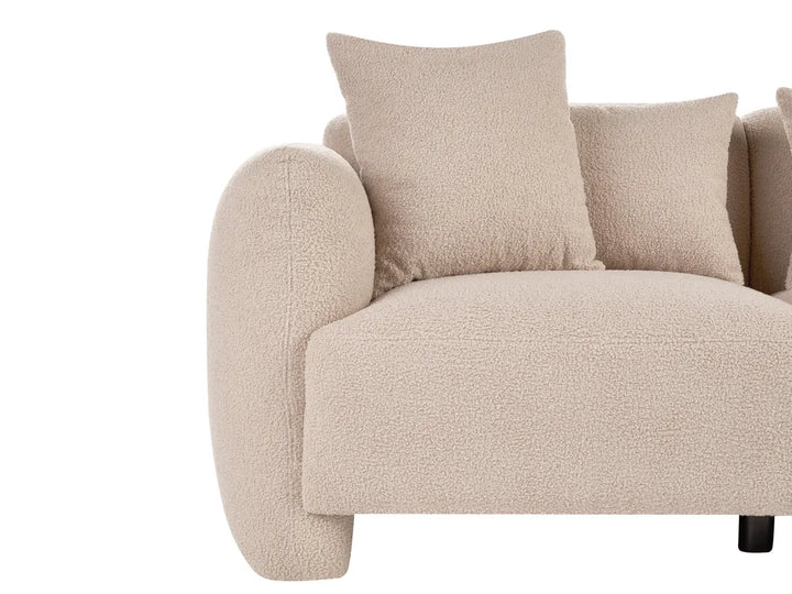 Sofa 3 Seater Boucle Beige Aishe