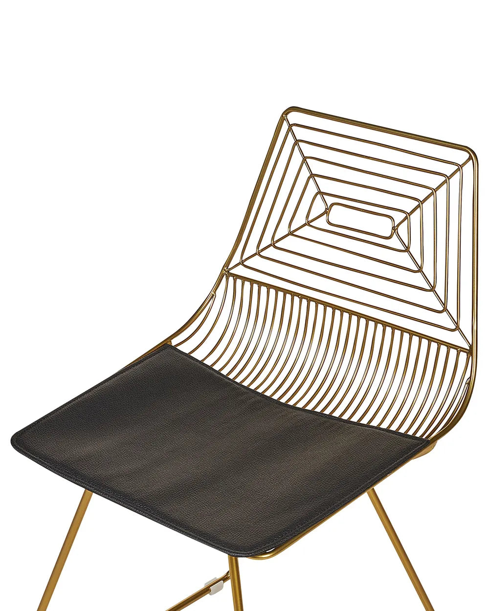 Set of 2 Dining Chairs Metal Gold Heyer