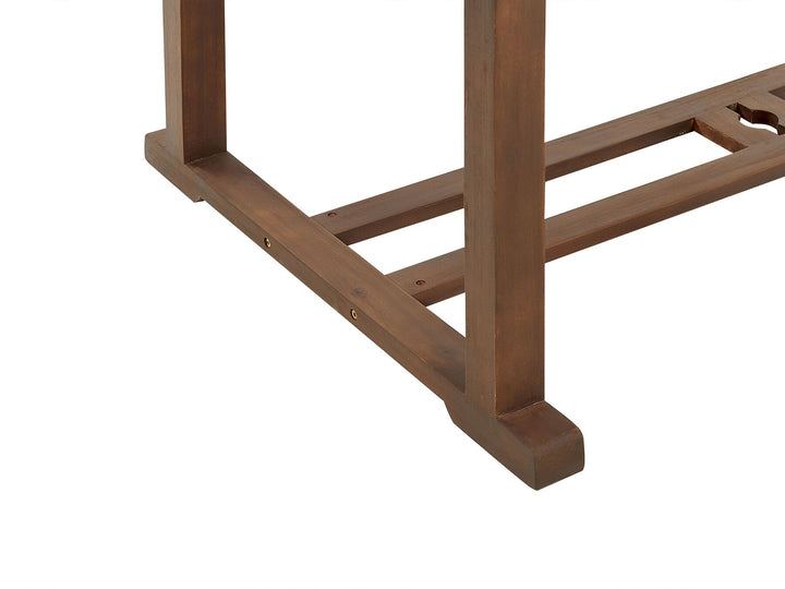 Amantea Extending Garden Dining Table 160/220 cm 90 cm Acacia Wood Dark Brown