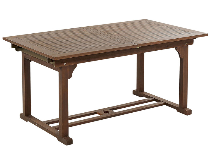 Amantea Extending Garden Dining Table 160/220 cm 90 cm Acacia Wood Dark Brown