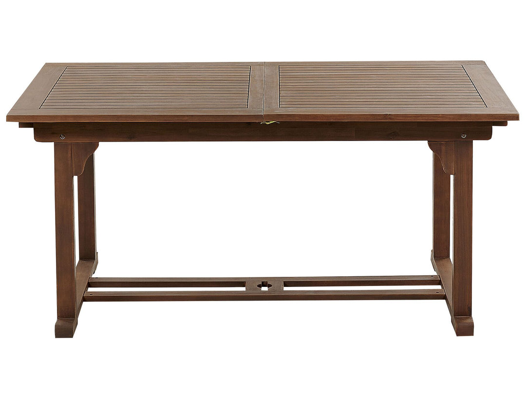 Amantea Extending Garden Dining Table 160/220 cm 90 cm Acacia Wood Dark Brown