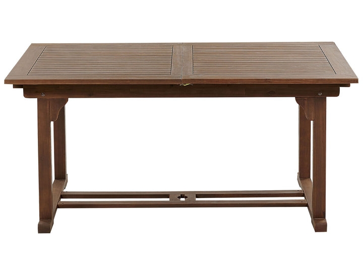 Amantea Extending Garden Dining Table 160/220 cm 90 cm Acacia Wood Dark Brown
