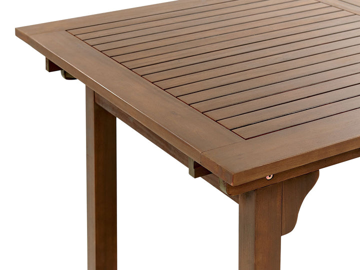 Amantea Extending Garden Dining Table 160/220 cm 90 cm Acacia Wood Dark Brown