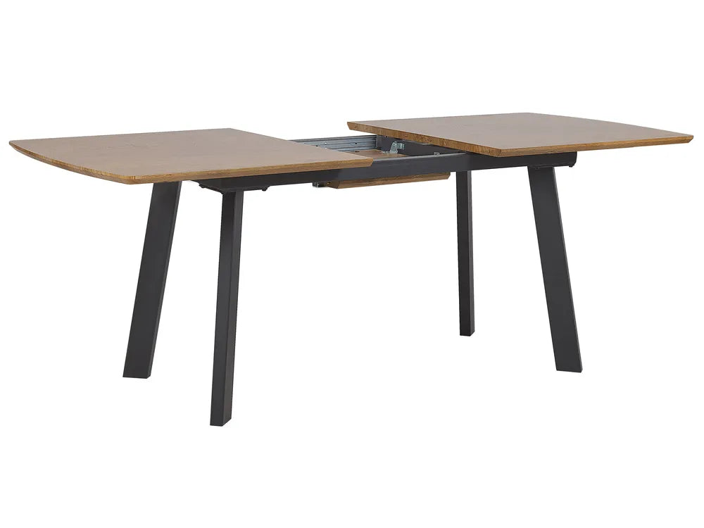 Extending Dining Table Dark Brown 160/200 cm 90 cm Sardinia