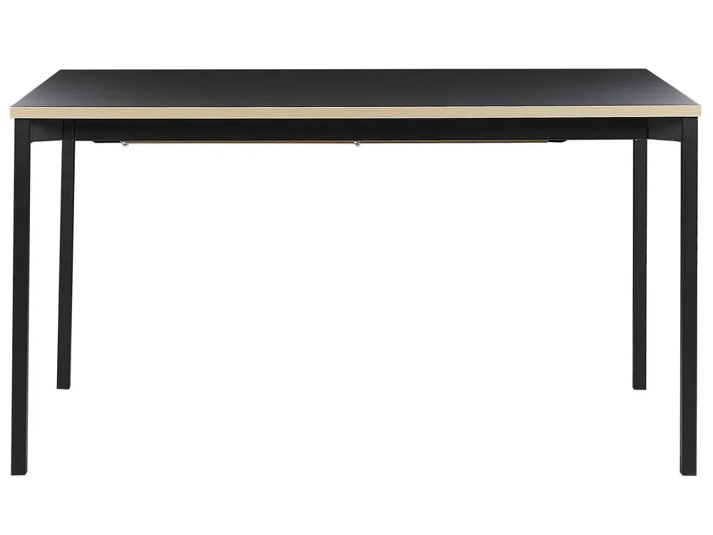 Extending Dining Table Black 140/190 cm 90 cm Rosanno