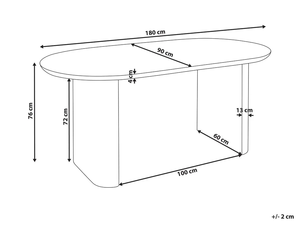 Dining Table White 180 cm 90 cm Komuda
