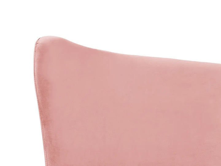 Bed Velvet 140 x 200 cm (EU Double) Peach Pink Daphne