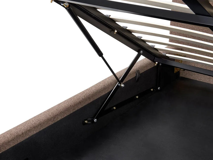 Ottoman Bed Fabric 180 x 200 cm (EU Super King) Dark Brown Rashay