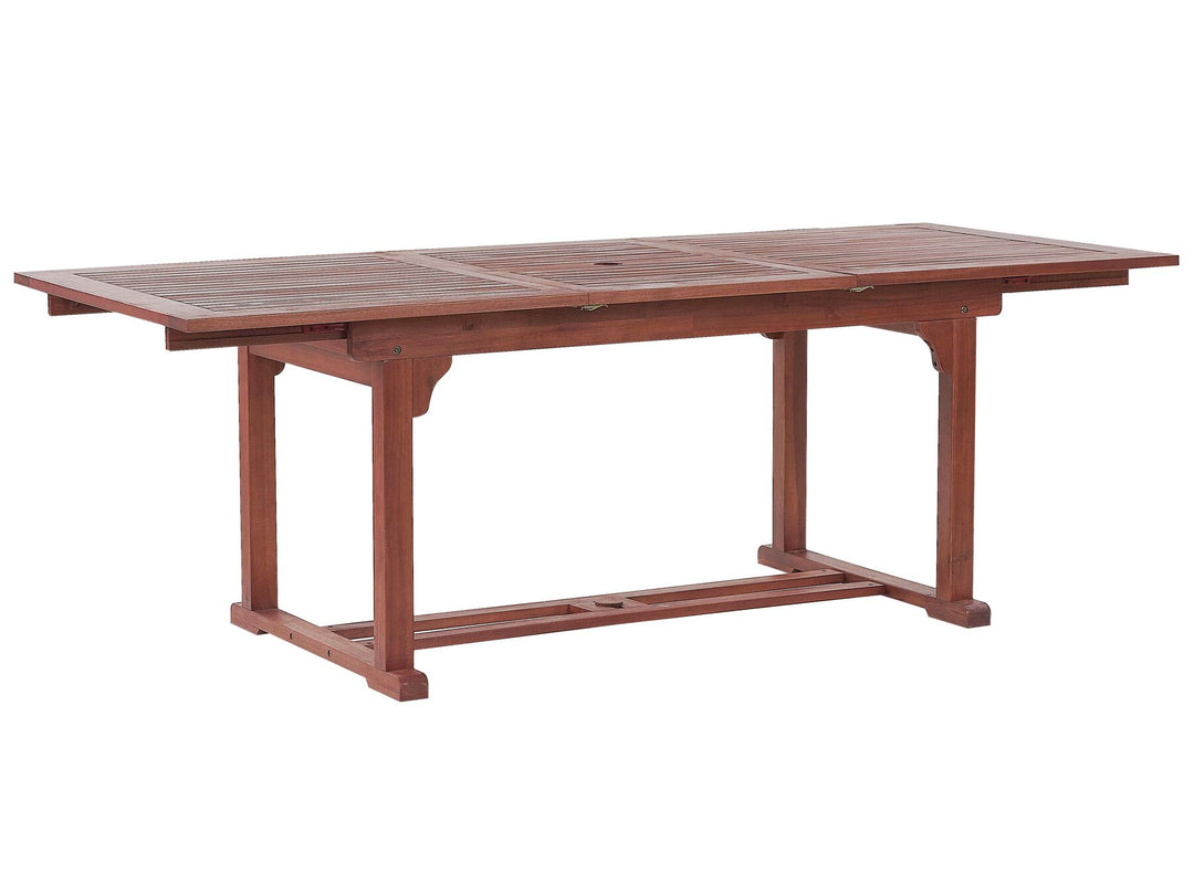 Toscana Extending Garden Dining Table 160/220 cm 90 cm Acacia Wood Dark Brown