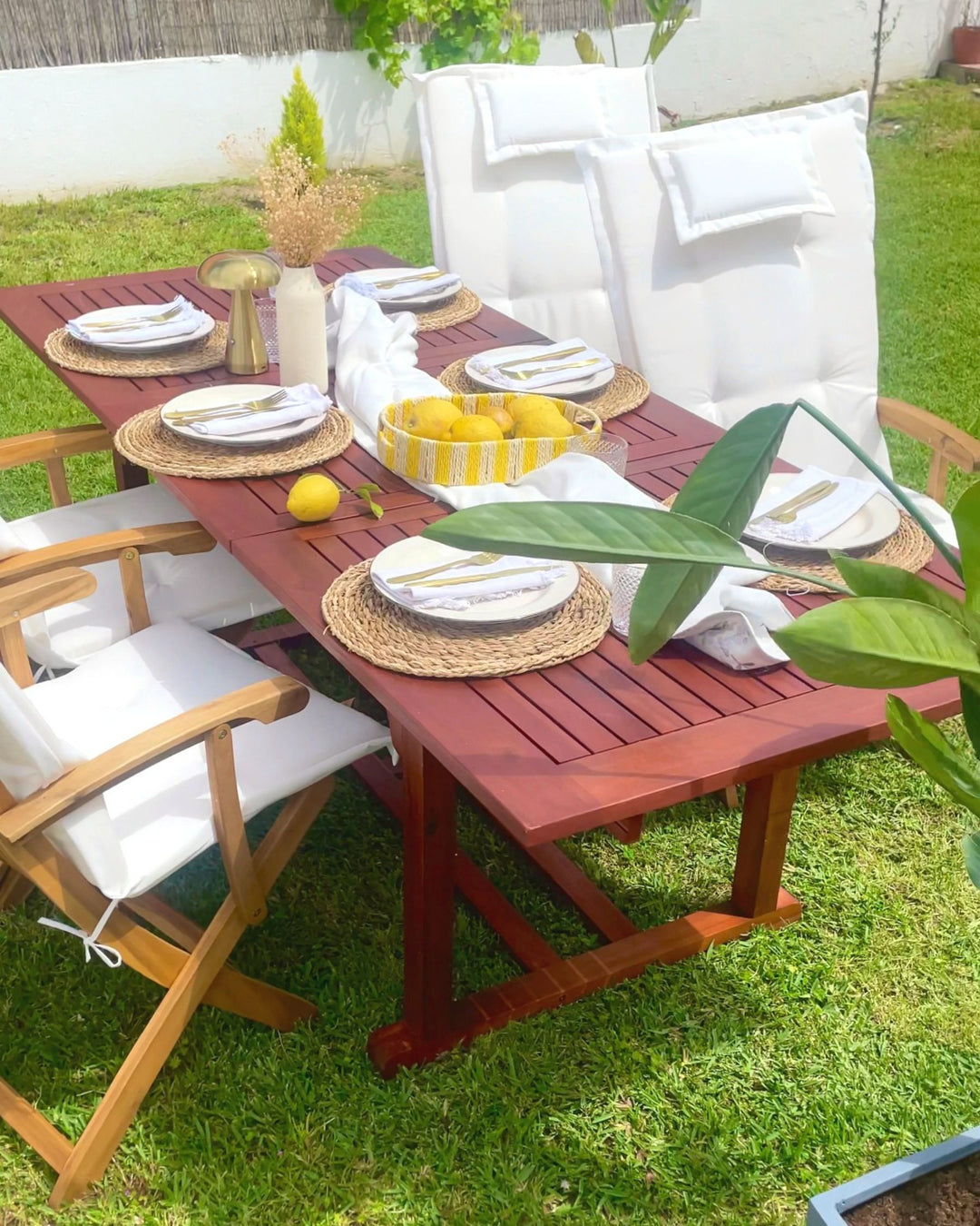 Toscana Extending Garden Dining Table 160/220 cm 90 cm Acacia Wood Dark Brown