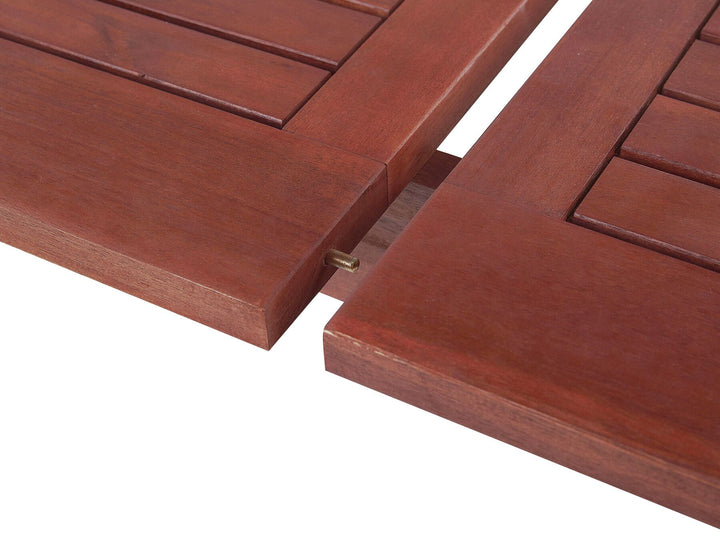 Toscana Extending Garden Dining Table 160/220 cm 90 cm Acacia Wood Dark Brown