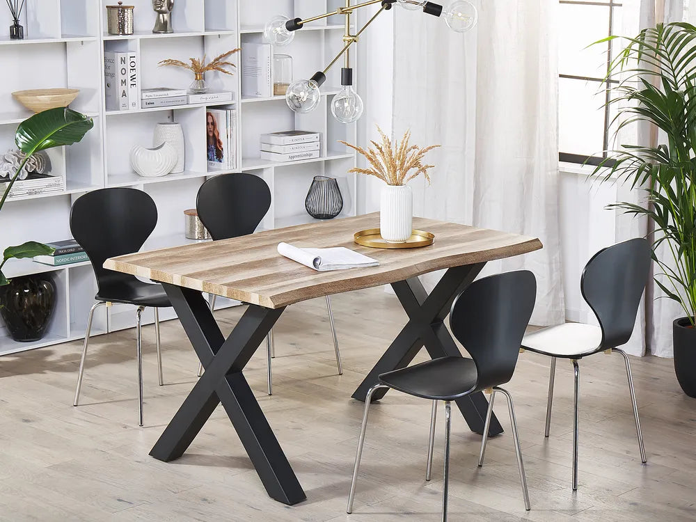 Extending Dining Table Dark Brown 140/180 cm 90 cm Madie