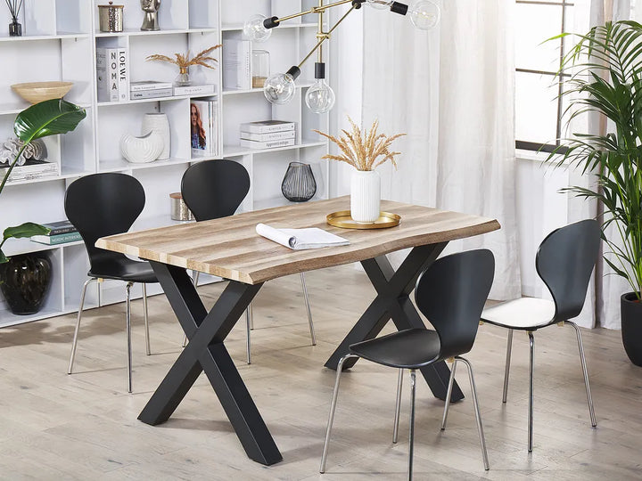 Extending Dining Table Dark Brown 140/180 cm 90 cm Madie