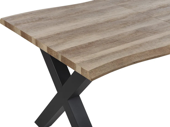 Extending Dining Table Dark Brown 140/180 cm 90 cm Madie