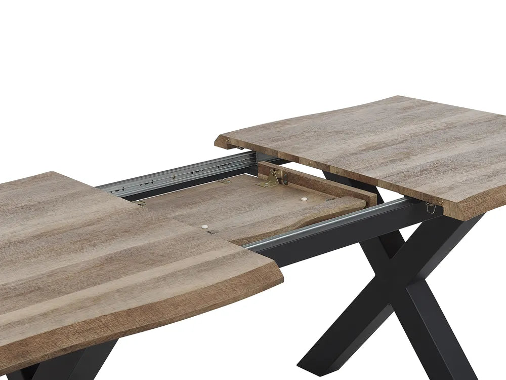 Extending Dining Table Dark Brown 140/180 cm 90 cm Madie