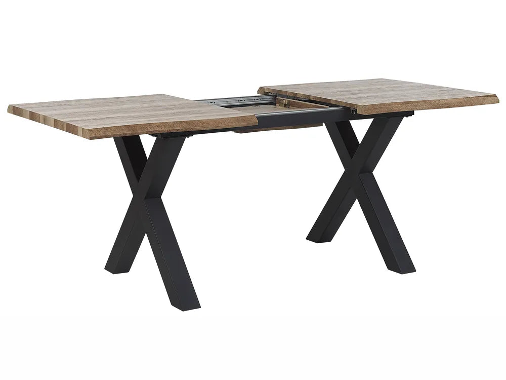Extending Dining Table Dark Brown 140/180 cm 90 cm Madie