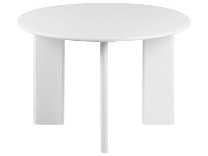 White round table on a white background