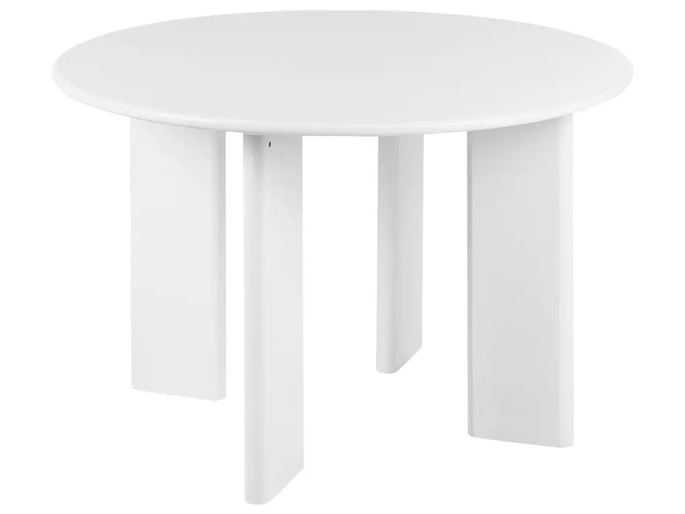 White round table on a white background