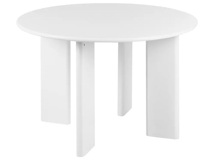 White round table on a white background