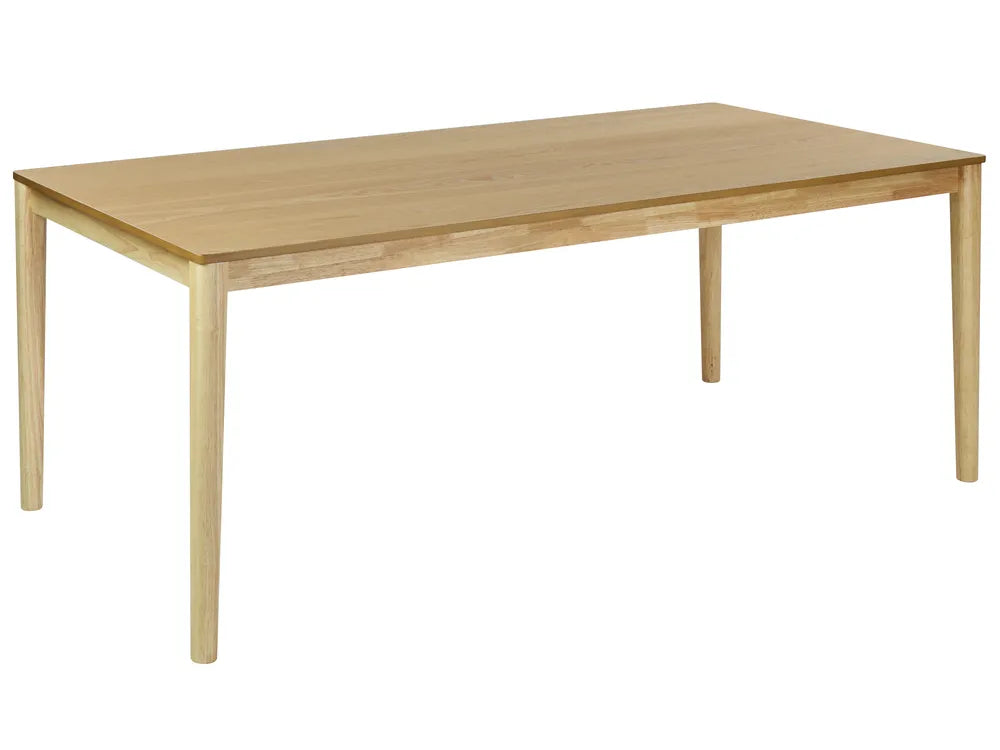 Wooden table on a white background