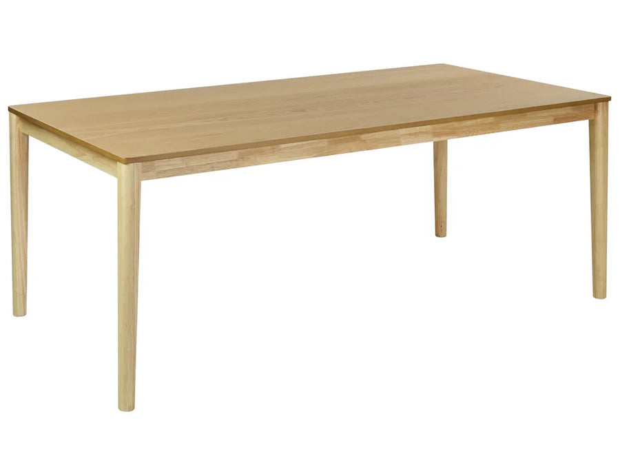 Wooden table on a white background