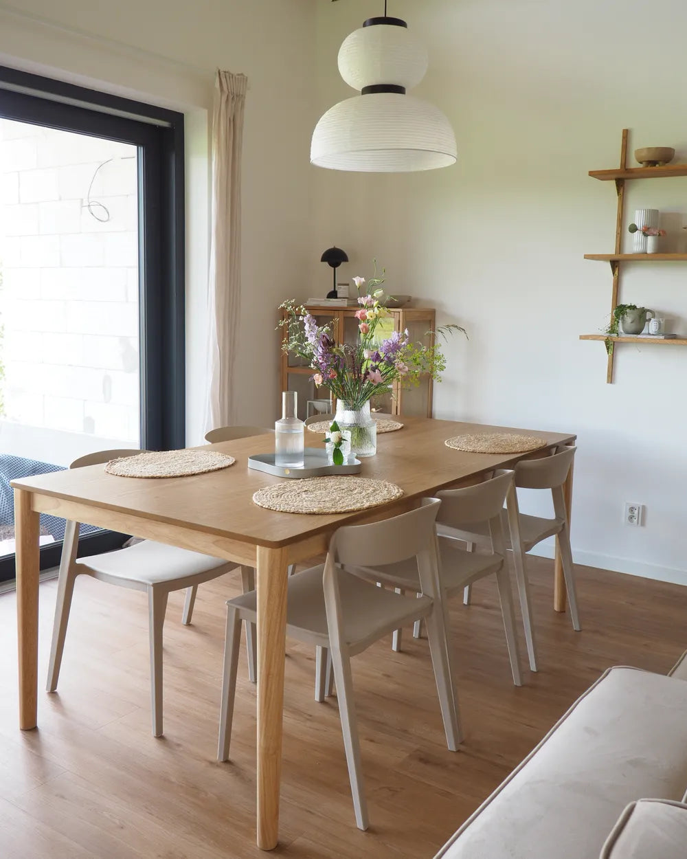 Dining Table Natural Ash Wood 200 cm 100 cm Gramercie