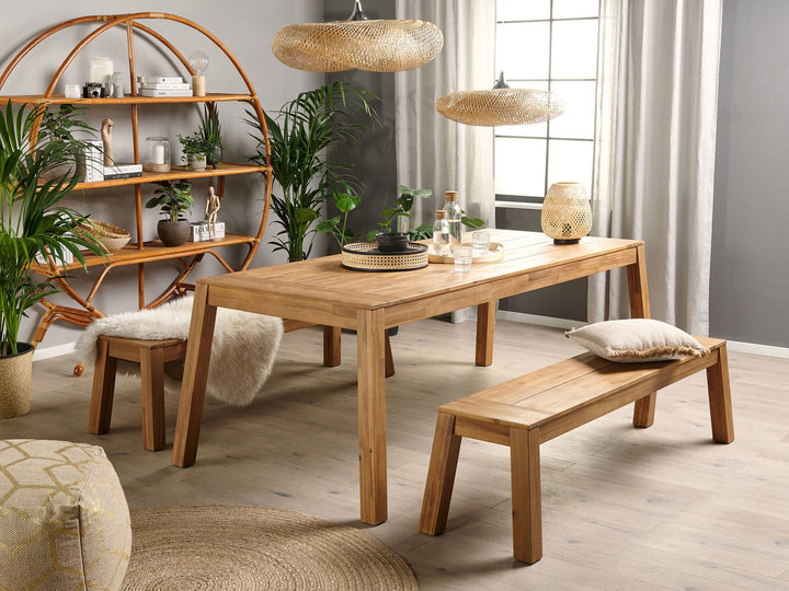Livorno Garden Dining Table 210 cm 90 cm Acacia Wood Brown