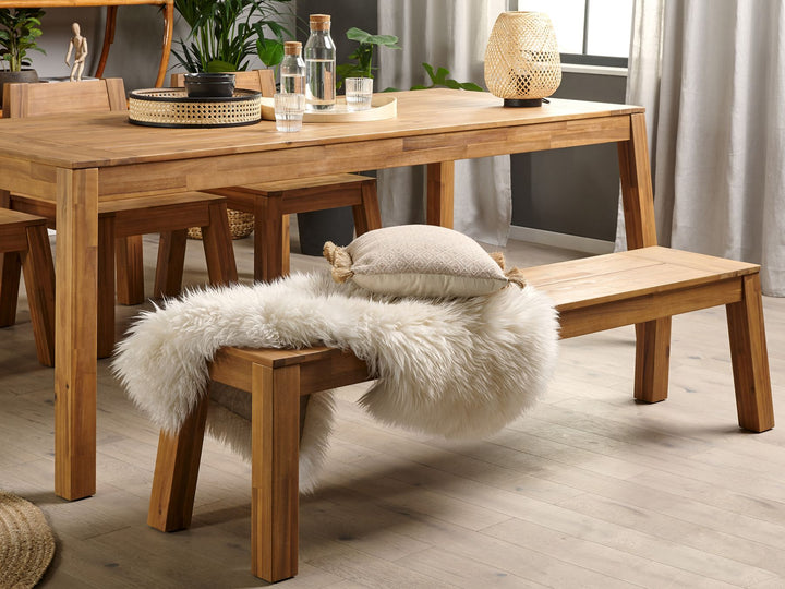 Livorno Garden Dining Table 210 cm 90 cm Acacia Wood Brown