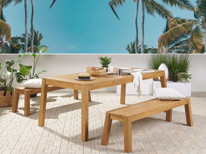 Livorno Garden Dining Table 210 cm 90 cm Acacia Wood Brown