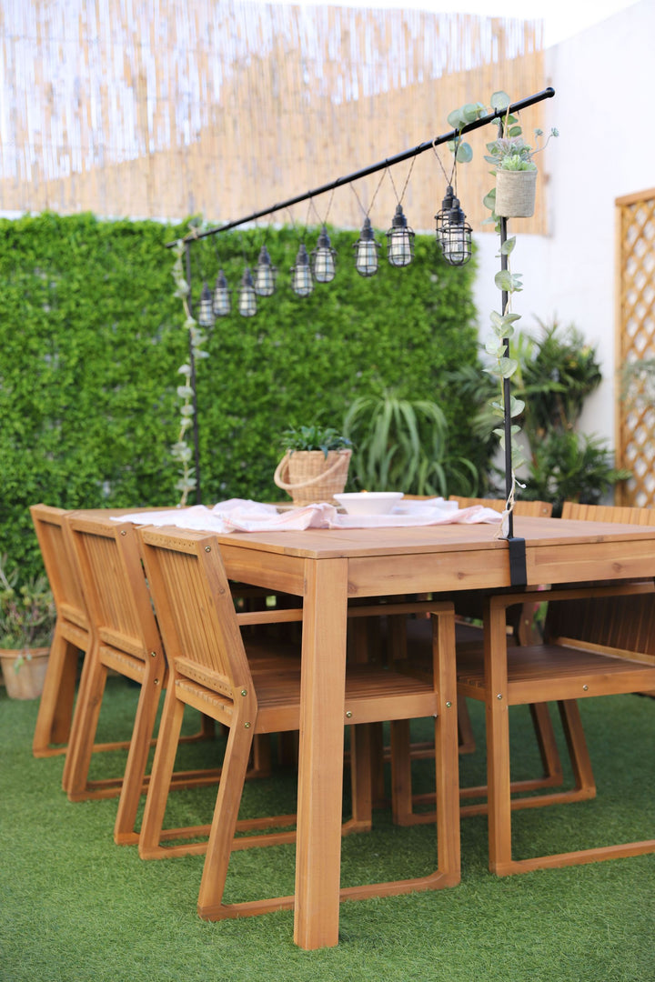 Livorno Garden Dining Table 210 cm 90 cm Acacia Wood Brown