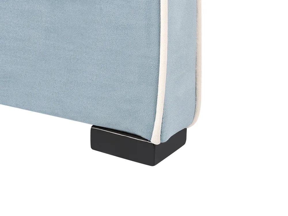 Bed Velvet 90 x 200 cm (EU Single) Light Blue Swain
