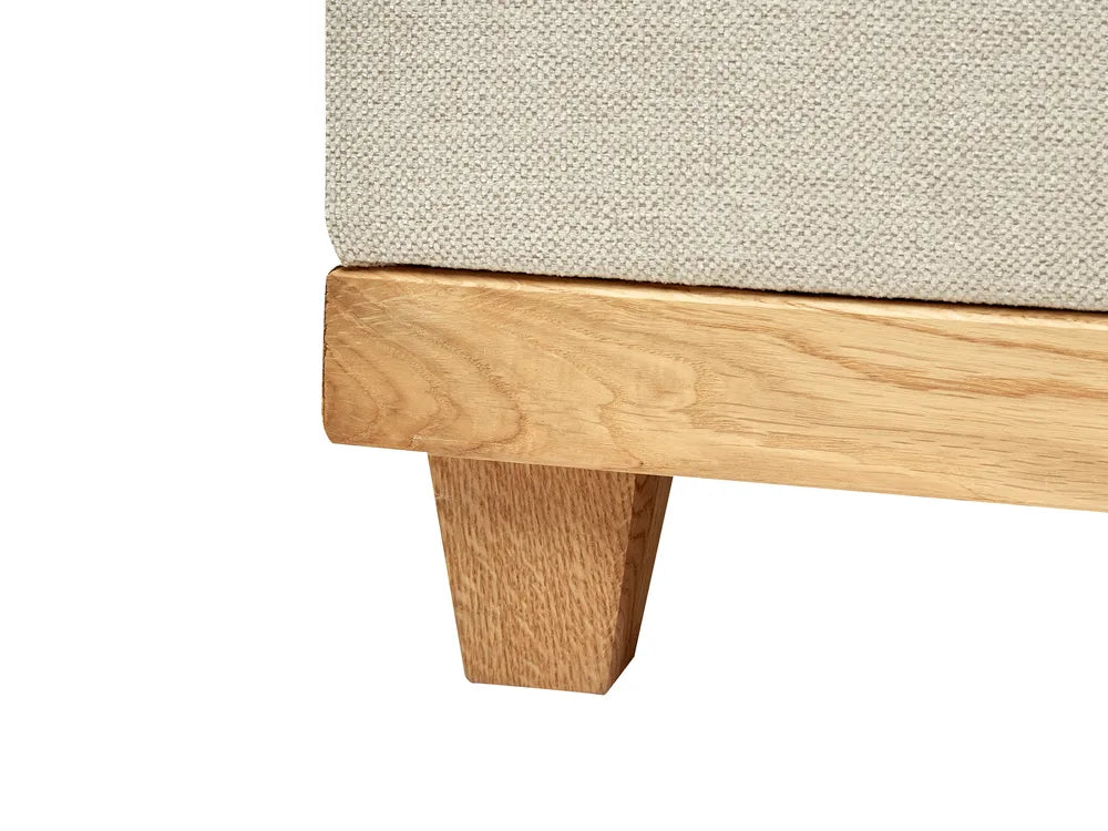 Divan Bed with Storage Fabric 180 x 200 cm (EU Super King) Beige Bastian