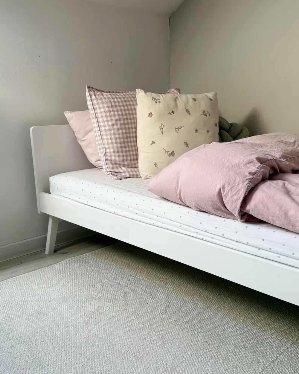 Bed Pine Wood 90 x 200 cm (EU Single) White Juliann