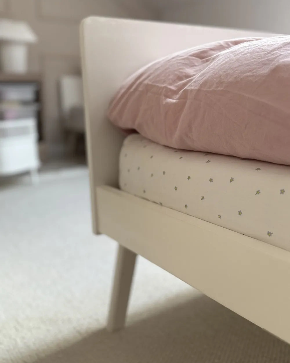 Bed Pine Wood 90 x 200 cm (EU Single) White Juliann