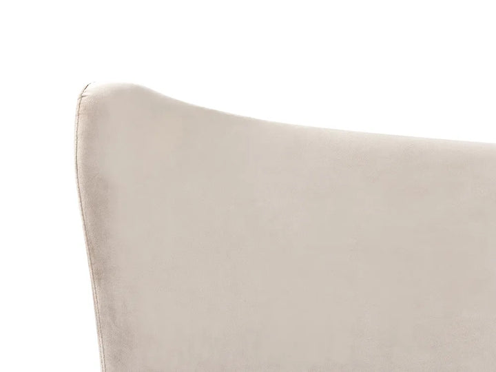 Bed Velvet 140 x 200 cm (EU Double) Taupe Daphne