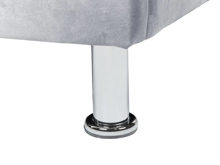 Ottoman Bed Velvet 90 x 200 cm (EU Single) Grey Minas