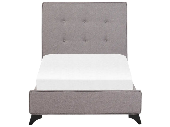 Modern EU single bed in grey fabric