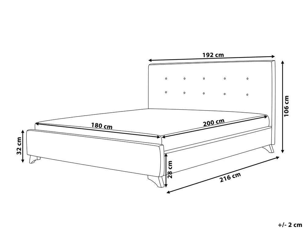 Bed Fabric 180 x 200 cm (EU Super King) Black Valor