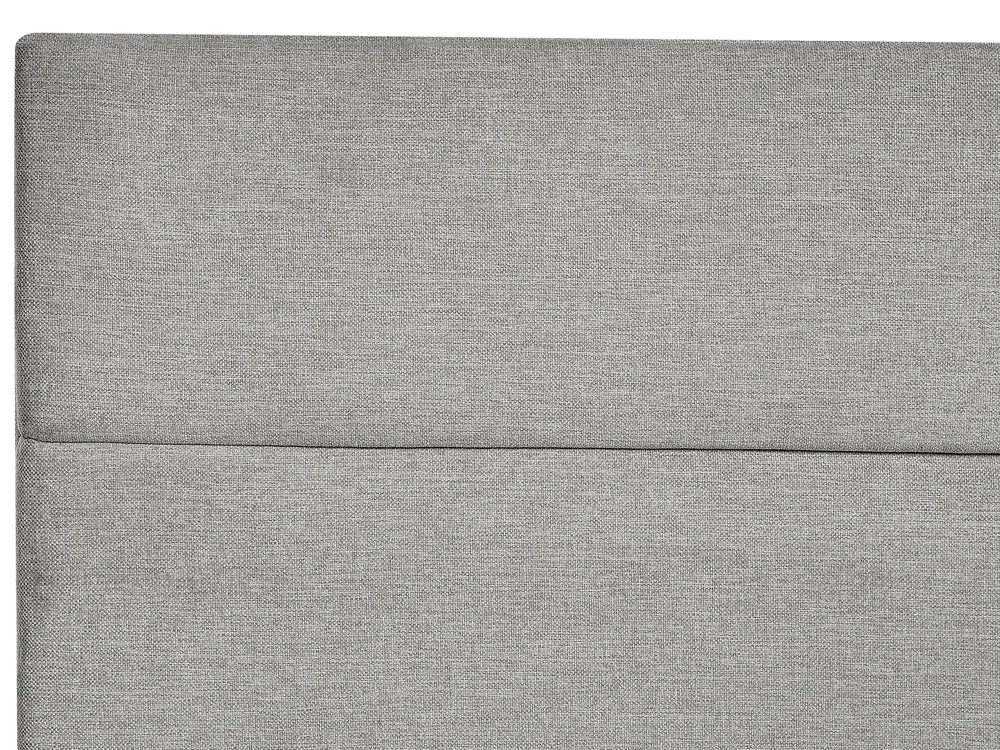 Divan Bed with Storage Fabric 160 x 200 cm (EU King Size) Light Grey