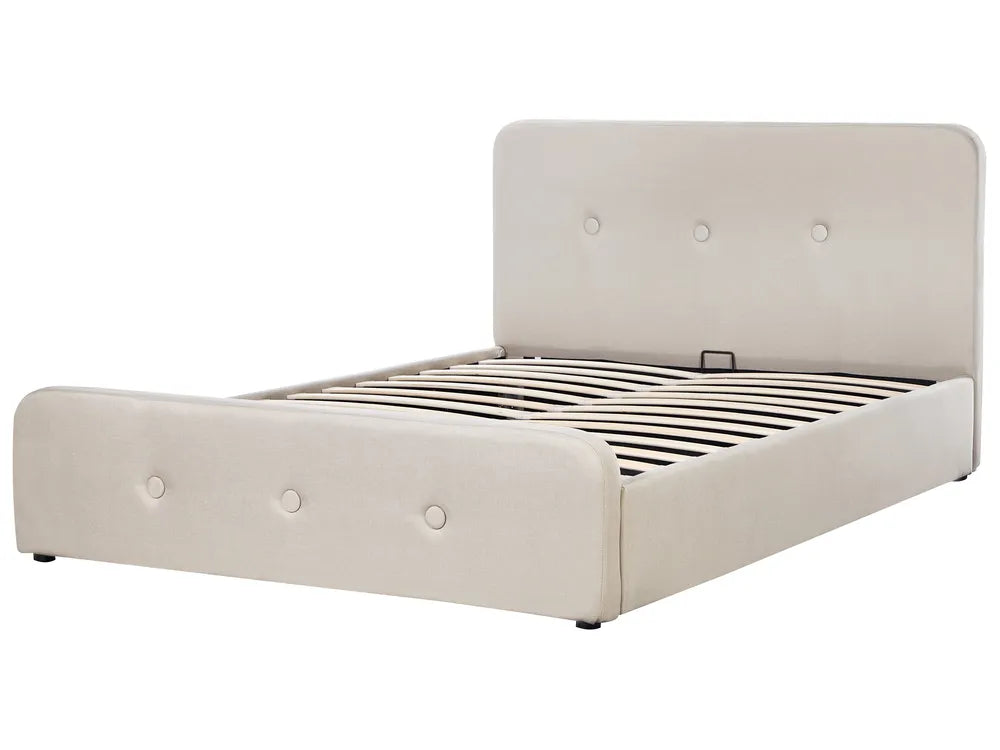 Contemporary ottoman bed with slatted lift mechanism