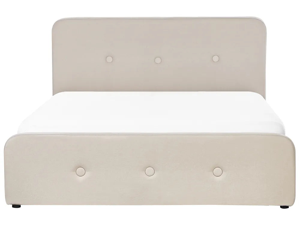 Ottoman Bed Fabric 160 x 200 cm (EU King Size) Beige Ambrey