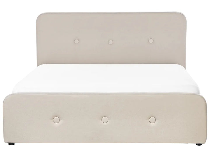 Ottoman Bed Fabric 160 x 200 cm (EU King Size) Beige Ambrey