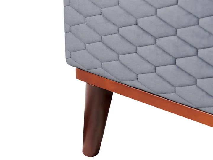 Bed Velvet 180 x 200 cm (EU Super King) Light Grey Canuto