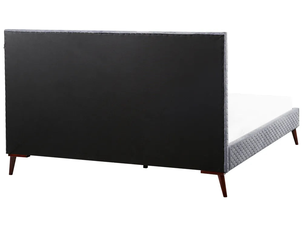 Bed Velvet 180 x 200 cm (EU Super King) Light Grey Canuto