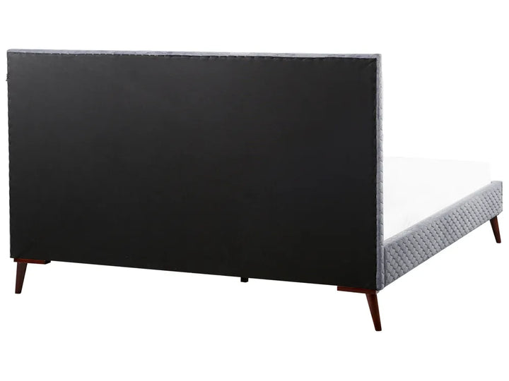 Bed Velvet 180 x 200 cm (EU Super King) Light Grey Canuto