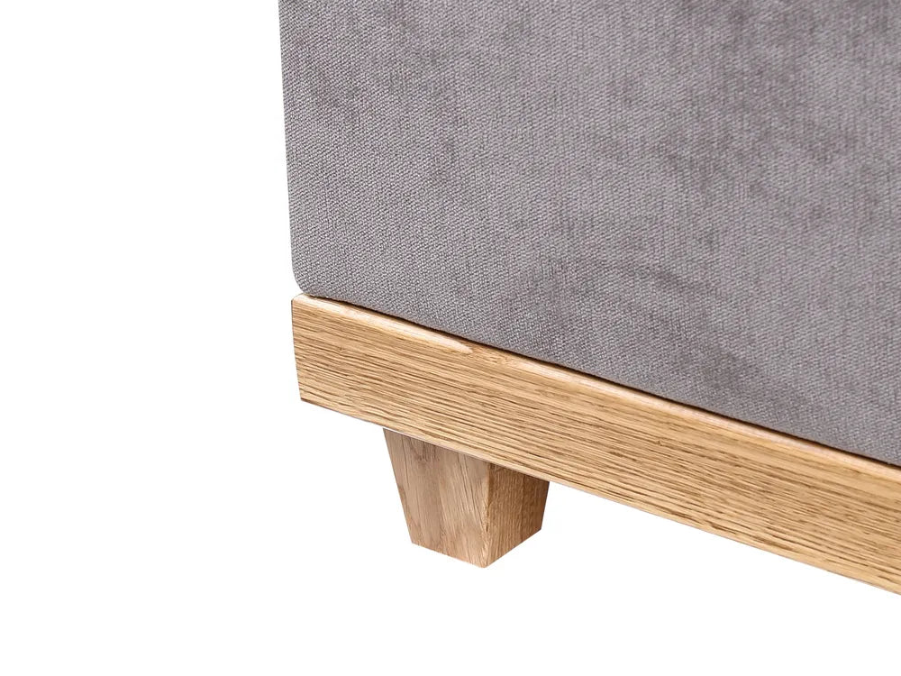 Divan Bed with Storage Fabric 180 x 200 cm (EU Super King) Taupe Bastian