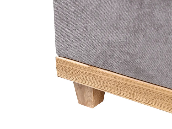 Divan Bed with Storage Fabric 180 x 200 cm (EU Super King) Taupe Bastian