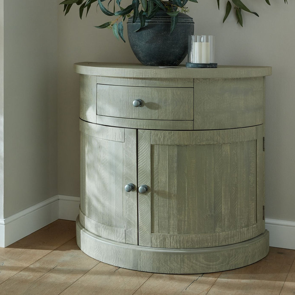 Saltaire Collection Half Moon 2 Door Cupboard With Drawer