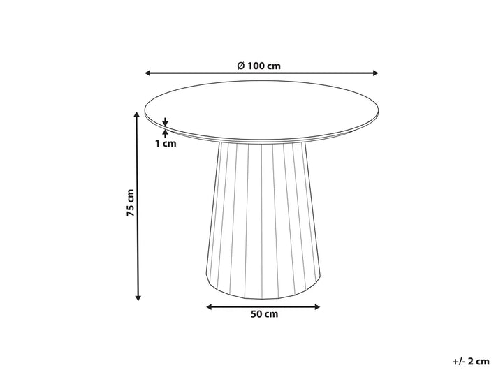 Dining Table White 100 cm 100 cm Metal Bronx